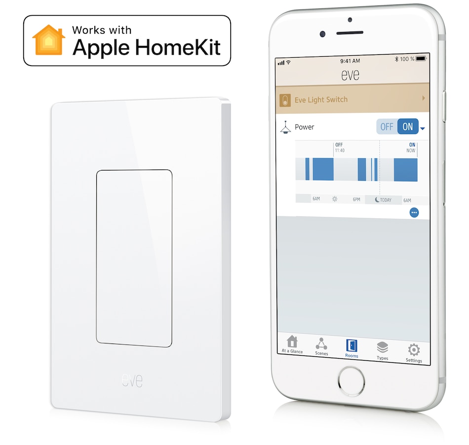 Image 660986_ALTMORE1.jpg, Product 660-986 / Price $79.99, Eve Light Switch Connected Wall Switch with Apple HomeKit Technology (10027805) from EVE - Smart Home on TSC.ca's Electronics department