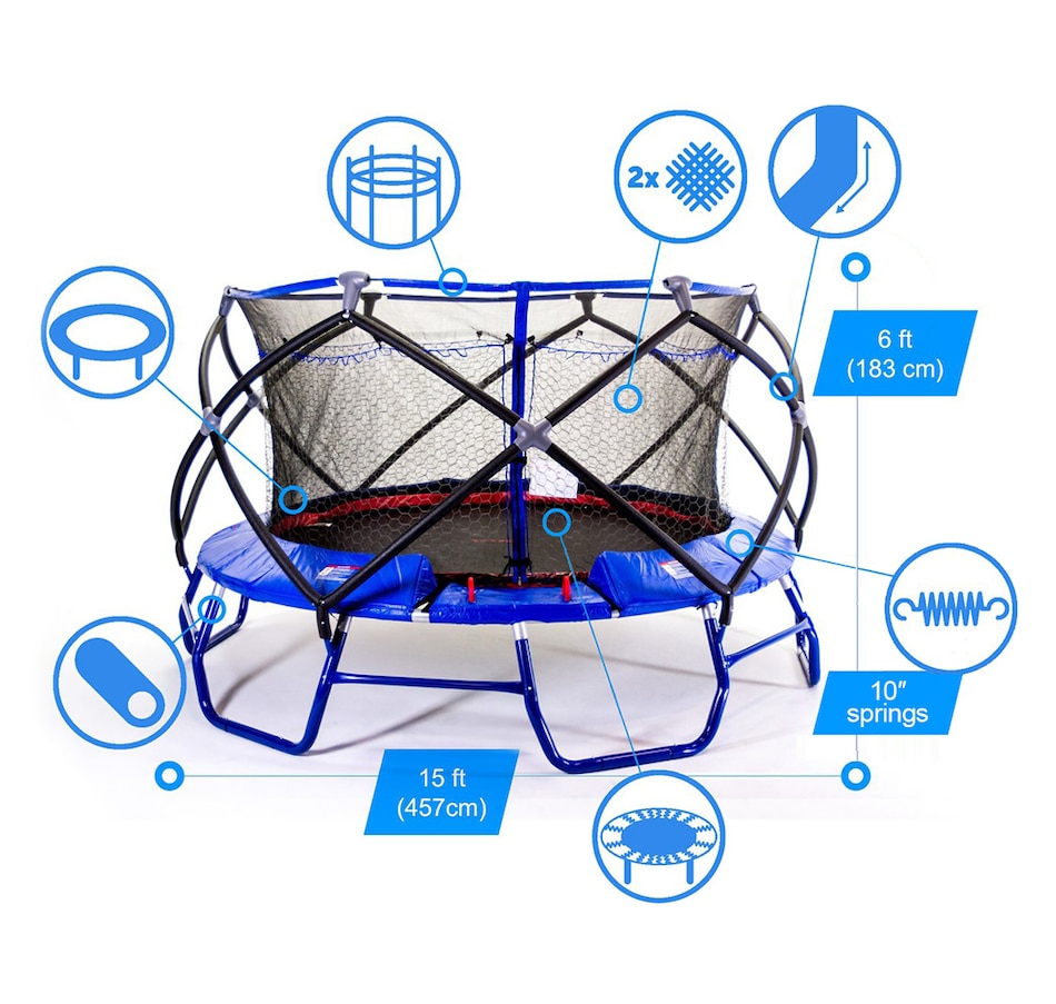 Image 661093_ALTMORE9.jpg, Product 661-093 / Price $2,899.00, Monxter XT8 15' Performance Trampoline with Enclosure Combo from Monxter on TSC.ca's Home & Garden department