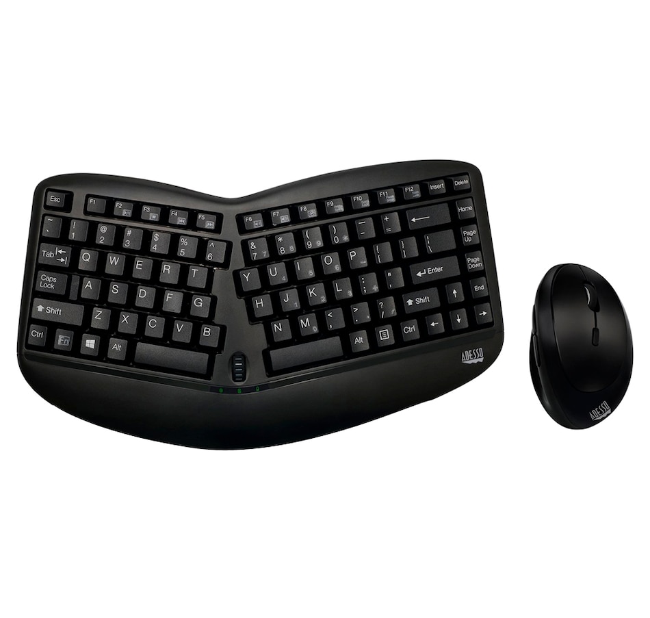 Image 661229.jpg, Product 661-229 / Price $119.99, Adesso WKB-1150CB Tru-Form Media 1150 - Wireless Ergo Mini on TSC.ca's Electronics department