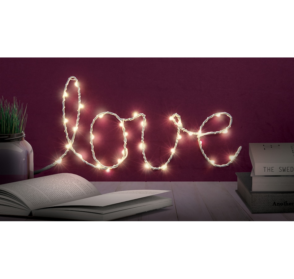 Home & Garden - Décor - Art & Wall Decor - Merkury Love Word Light Wall ...