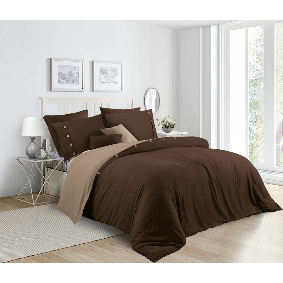 Image 662455_CHO.jpg, Product 662-455 / Price $29.00 - $42.00, Krinkle Micro Fiber Reversible Duvet Cover Set from CATHAY HOME  on TSC.ca's Home & Garden department