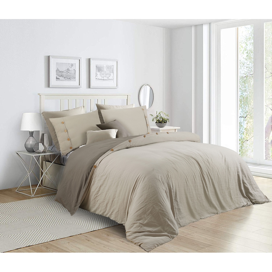 Image 662455_KHA.jpg, Product 662-455 / Price $29.00 - $42.00, Krinkle Micro Fiber Reversible Duvet Cover Set from CATHAY HOME  on TSC.ca's Home & Garden department