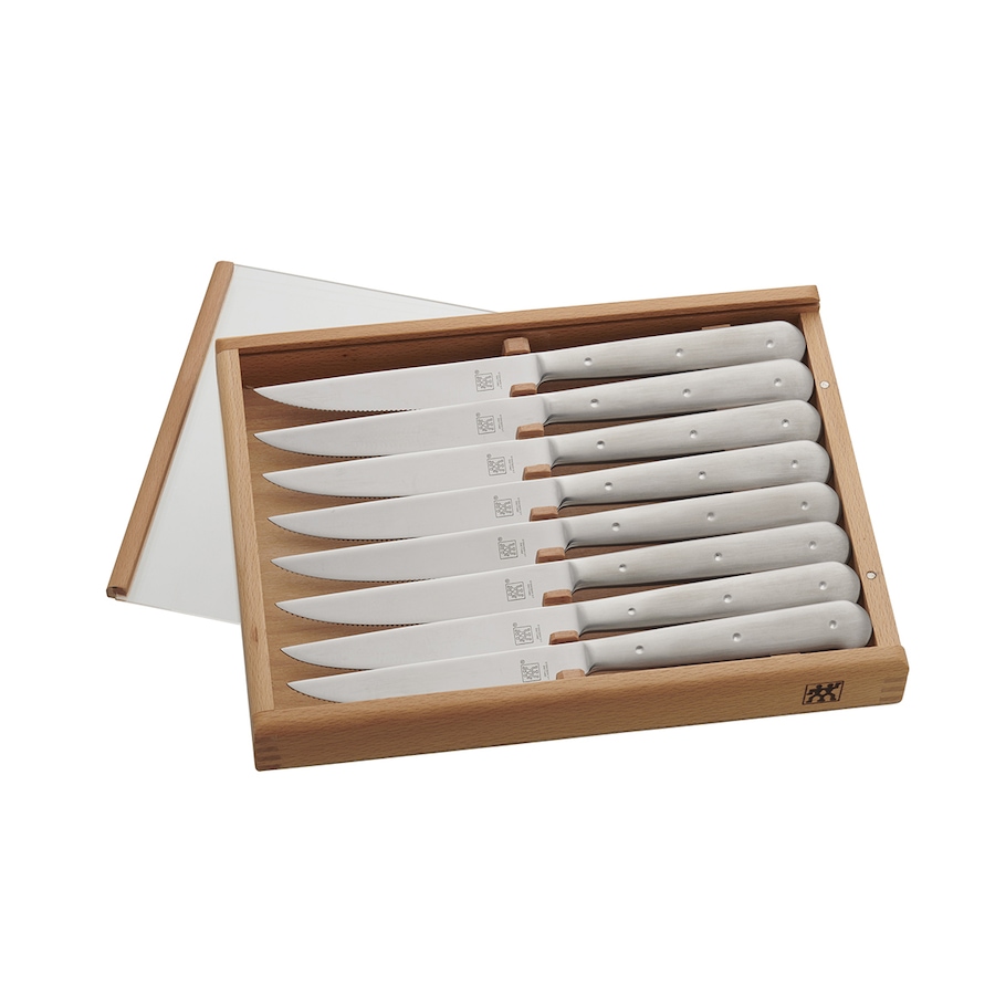 Image 662540.jpg, Product 662-540 / Price $179.99, Zwilling Porterhouse 8-Piece Steak Knife Set with Wooden Case from Zwilling on TSC.ca's Kitchen department