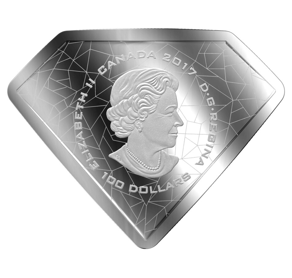 Image 663094_ALTMORE2.jpg, Product 663-094 / Price $3,495.00, 2017 $100 Superman's Shield Fine Silver Coin from Royal Canadian Mint (RCM) on TSC.ca's Coins department