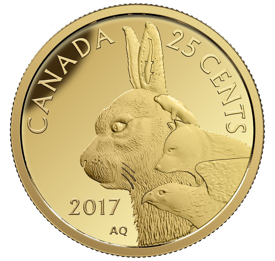 Coins Canadian Mint Products 2017 Proof Pure Gold 25 Cent Inuit