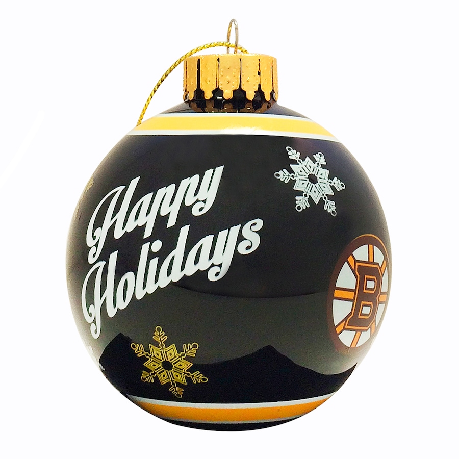 Image 663452.jpg, Product 663-452 / Price $14.99, Boston Bruins Printed Glass Ball Ornament from NHL on TSC.ca's Health & Fitness department