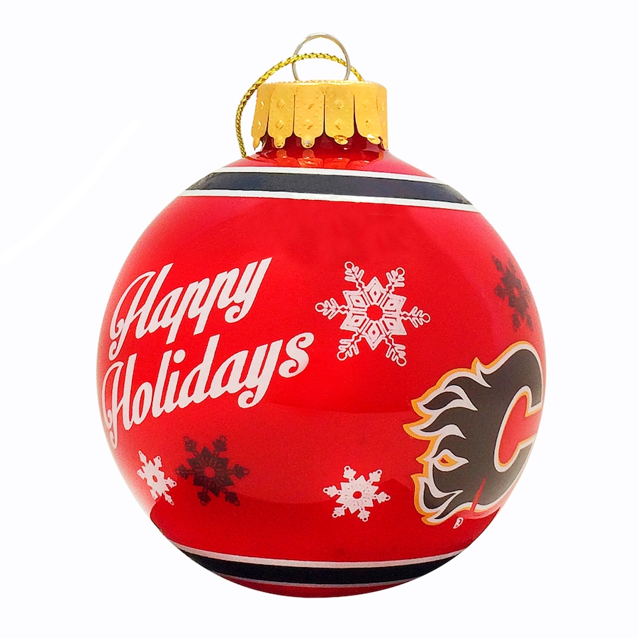 Image 663453.jpg, Product 663-453 / Price $14.99, Calgary Flames Printed Glass Ball Ornament from NHL on TSC.ca's Health & Fitness department