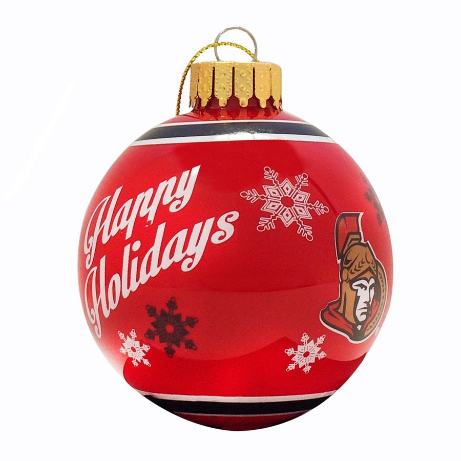 Image 663457.jpg, Product 663-457 / Price $14.99, Ottawa Senators Printed Glass Ball Ornament from NHL on TSC.ca's Health & Fitness department