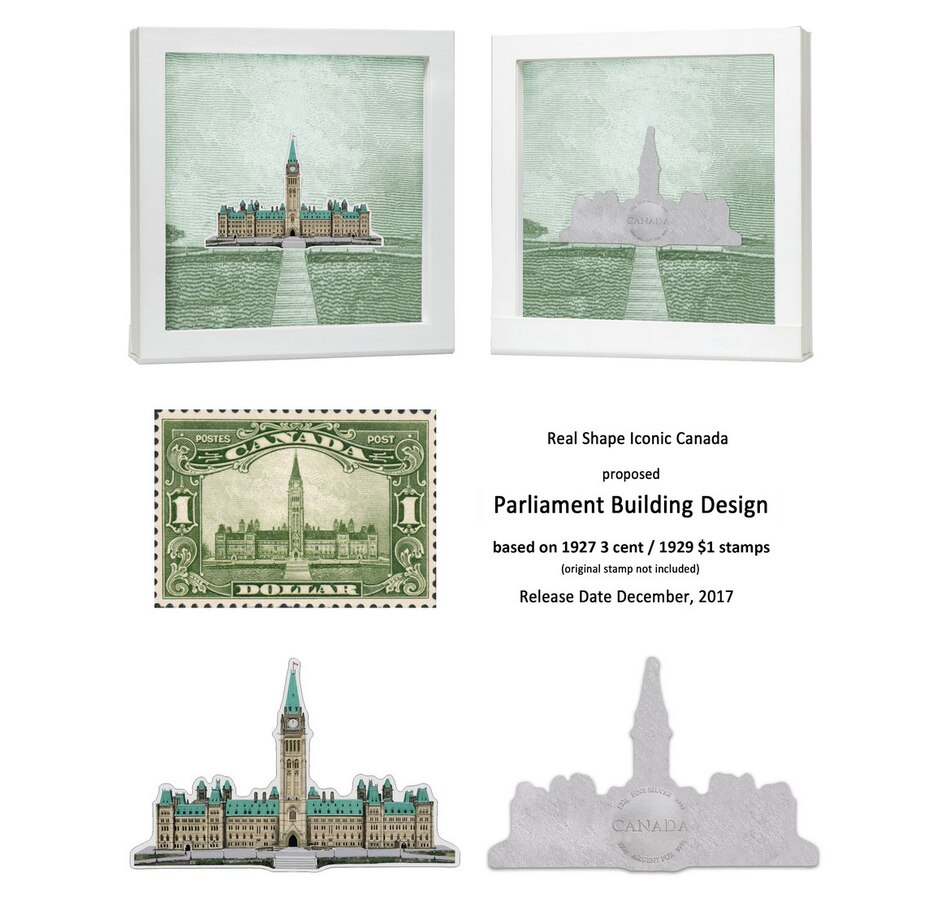 Image 664356_ALTMORE3.jpg, Product 664-356 / Price $349.95, Iconic Canada Real Shape Parliament Buildings in Fine Silver from The Coin Show with Steven Bromberg on TSC.ca's Coins department