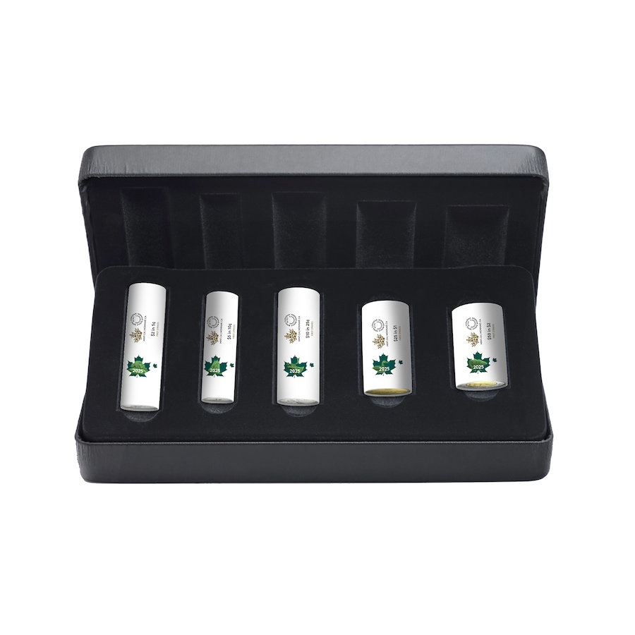 Image 664394.jpg, Product 664-394 / Price $189.95, 2025 First Strikes Special Wrap Roll Collection from Royal Canadian Mint (RCM) on TSC.ca's Coins department
