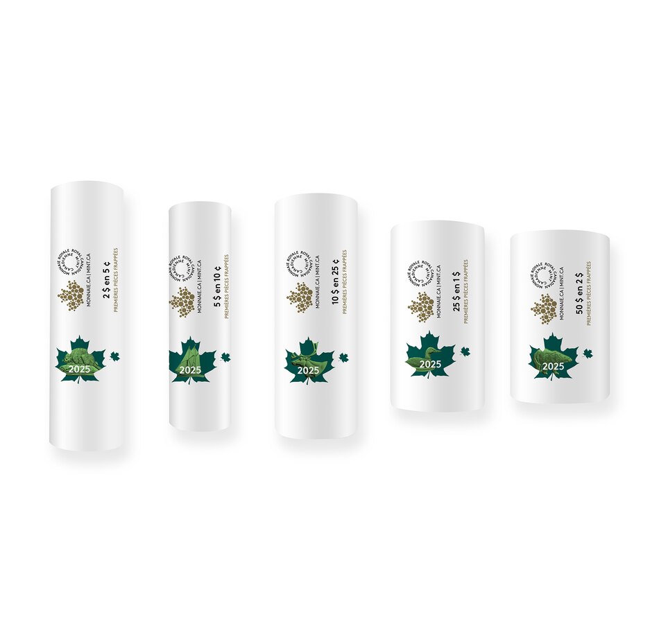 Image 664394_ALTMORE1.jpg, Product 664-394 / Price $189.95, 2025 First Strikes Special Wrap Roll Collection from Royal Canadian Mint (RCM) on TSC.ca's Coins department