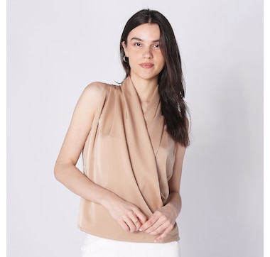 Amanda Maria Sleeveless Wrap Top