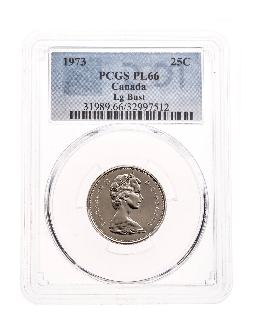 Rare 1973 Large Bust Quarter PCGS Certified PL-66 - TSC.ca