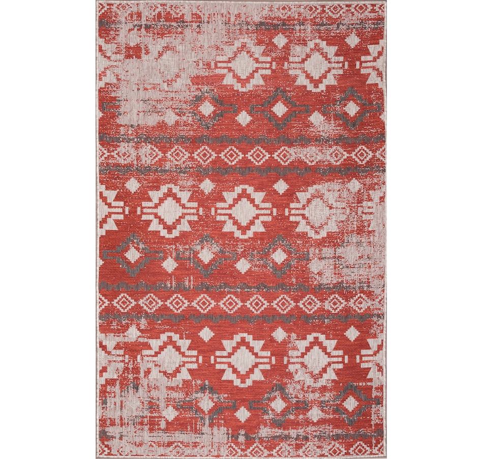 Image 665058.jpg, Product 665-058 / Price $44.95 - $161.95, Carnival Indoor/Outdoor Polypropylene Sand Red Rug from Viana Inc on TSC.ca's Home & Garden department