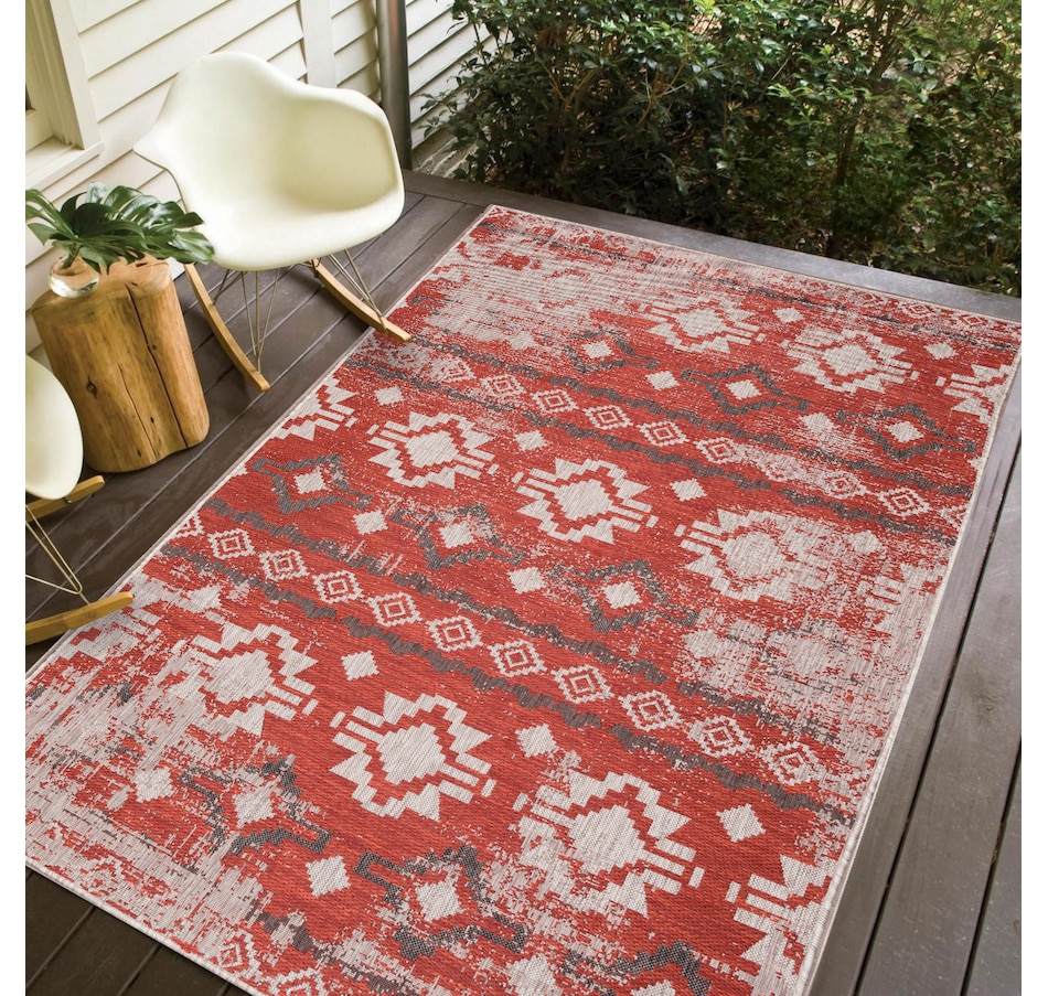 Image 665058_ALTMORE1.jpg, Product 665-058 / Price $44.95 - $161.95, Carnival Indoor/Outdoor Polypropylene Sand Red Rug from Viana Inc on TSC.ca's Home & Garden department