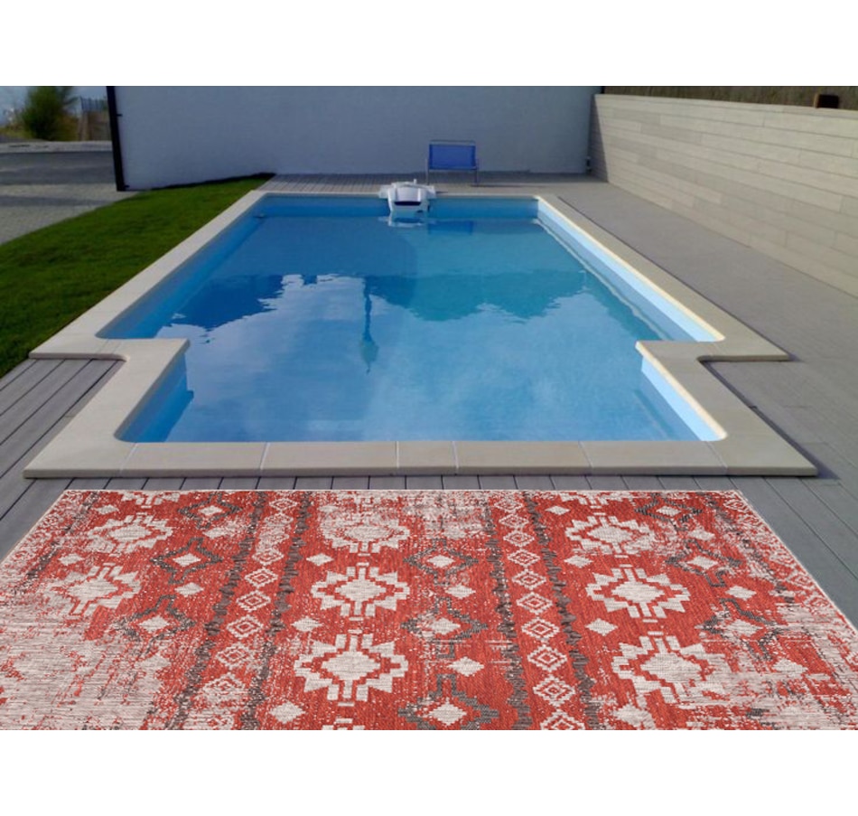 Image 665058_ALTMORE4.jpg, Product 665-058 / Price $44.95 - $161.95, Carnival Indoor/Outdoor Polypropylene Sand Red Rug from Viana Inc on TSC.ca's Home & Garden department