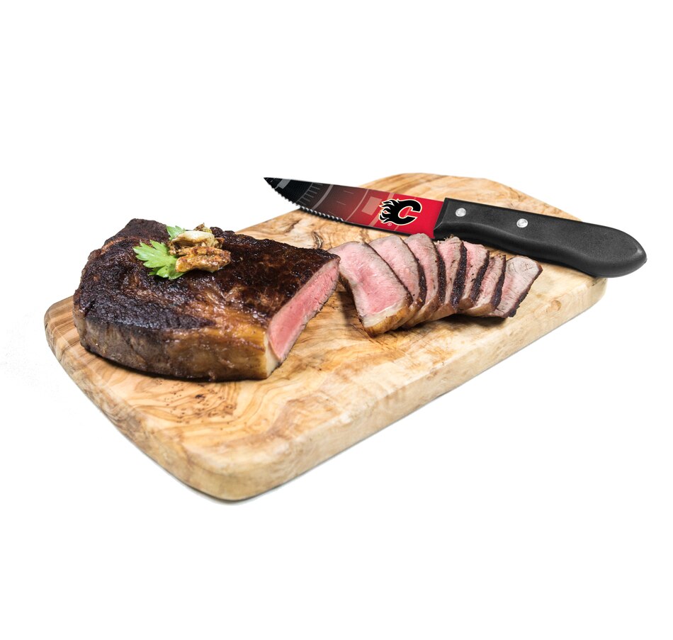 Sports For your Home NHL Licensed Calgary Flames 4Piece Steak