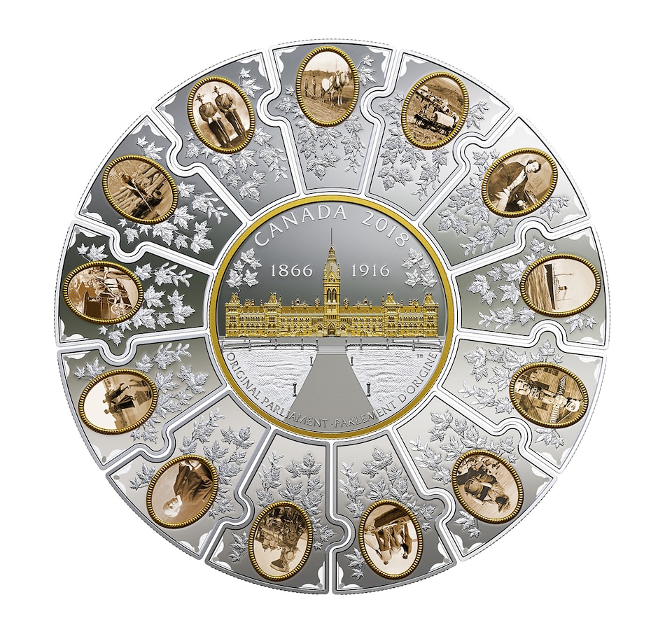 Image 665226.jpg, Product 665-226 / Price $2,299.95, 2018 Fine Silver Puzzle Coin Set: "Connecting Canadian History" 1866-1916 from Royal Canadian Mint (RCM) on TSC.ca's Coins department