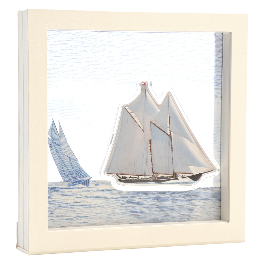 Image 665231_ALTMORE2.jpg, Product 665-231 / Price $629.95, Real Shape Iconic Canada 100 Grams Fine Silver Bluenose Schooner (Single) from Canadian Heritage Mint on TSC.ca's Coins department