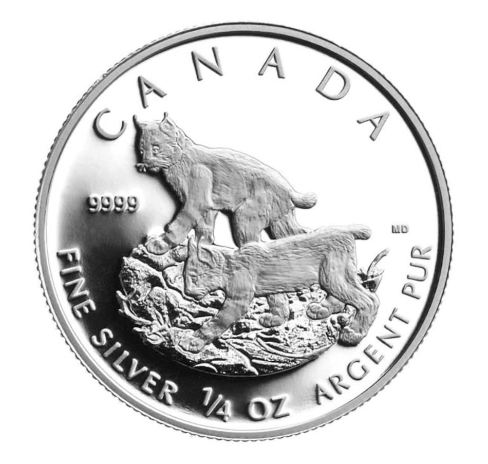 2005 Four Coin Lynx Set ($5, $4, $3 and $2 coins; .9999 silver) - TSC.ca