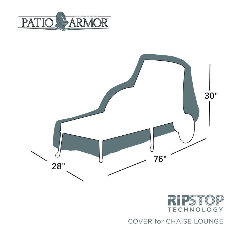 Surefit Patio Armor Ripstop Chaise Lounge Cover