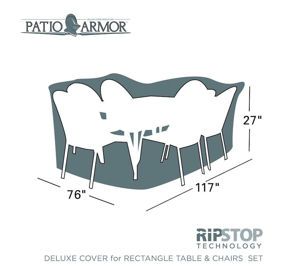 Surefit Patio Armor Ripstop Deluxe Rectangle Table And Chair Set Image 665608 Altmore1 Jpg 665 608 86 50 Surefit Patio Armor