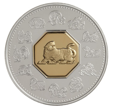 RCM Chinese Lunar $15 Coin: Year of the Tiger