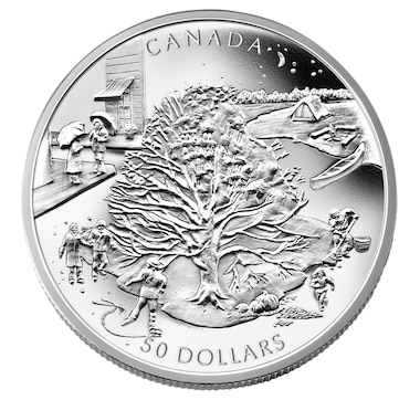 $50 Five Ounce Fine Silver Coin - Four Seasons