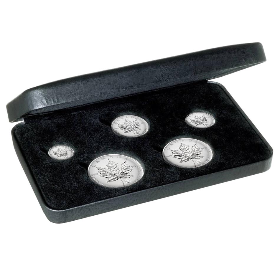 Image 666230.jpg, Product 666-230 / Price $149.95, 2004 Maple Leaf with Privy Mark Fractional Set from Royal Canadian Mint (RCM) on TSC.ca's Coins department