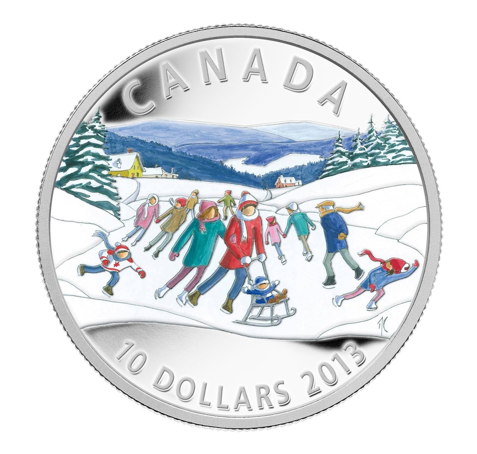 Image 666237_ALTMORE1.jpg, Product 666-237 / Price $69.95, $10 2013 Fine Silver Coin - Winter Scene from Royal Canadian Mint (RCM) on TSC.ca's Coins department