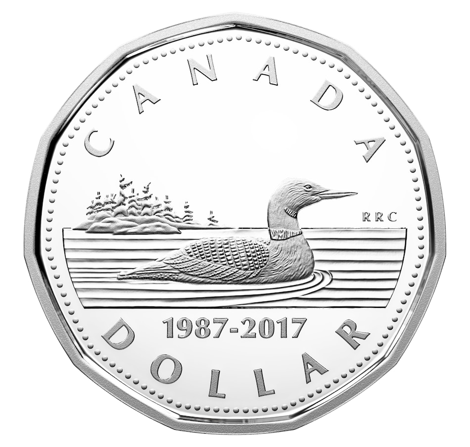 Image 666254_ALTMORE1.jpg, Product 666-254 / Price $99.95, 2017 $1 Fine Silver Two Coin Set - Anniversary of the Loonie from Royal Canadian Mint (RCM) on TSC.ca's Coins department