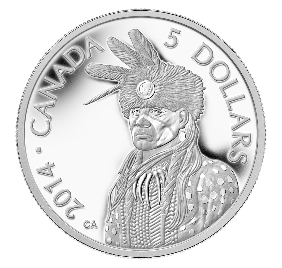 Image 666256_ALTMORE1.jpg, Product 666-256 / Price $299.95, $5 Portrait of Nanaboozhoo 2014 Pure Platinum Coin from Royal Canadian Mint (RCM) on TSC.ca's Coins department