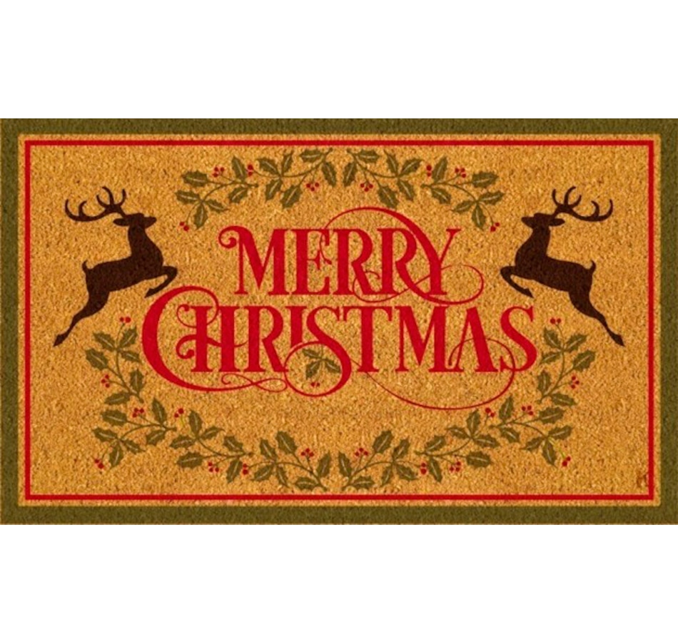 Viana 18x30 Merry Christmas Festive Coir Doormat