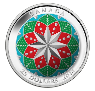 2014 $25 Fine Silver Coin Christmas Ornament