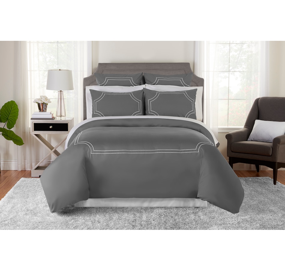 Image 666761_GRY.jpg, Product 666-761 / Price $236.99 - $257.99, Beco Home Florence Duvet Cover from Beco Home on TSC.ca's Home & Garden department