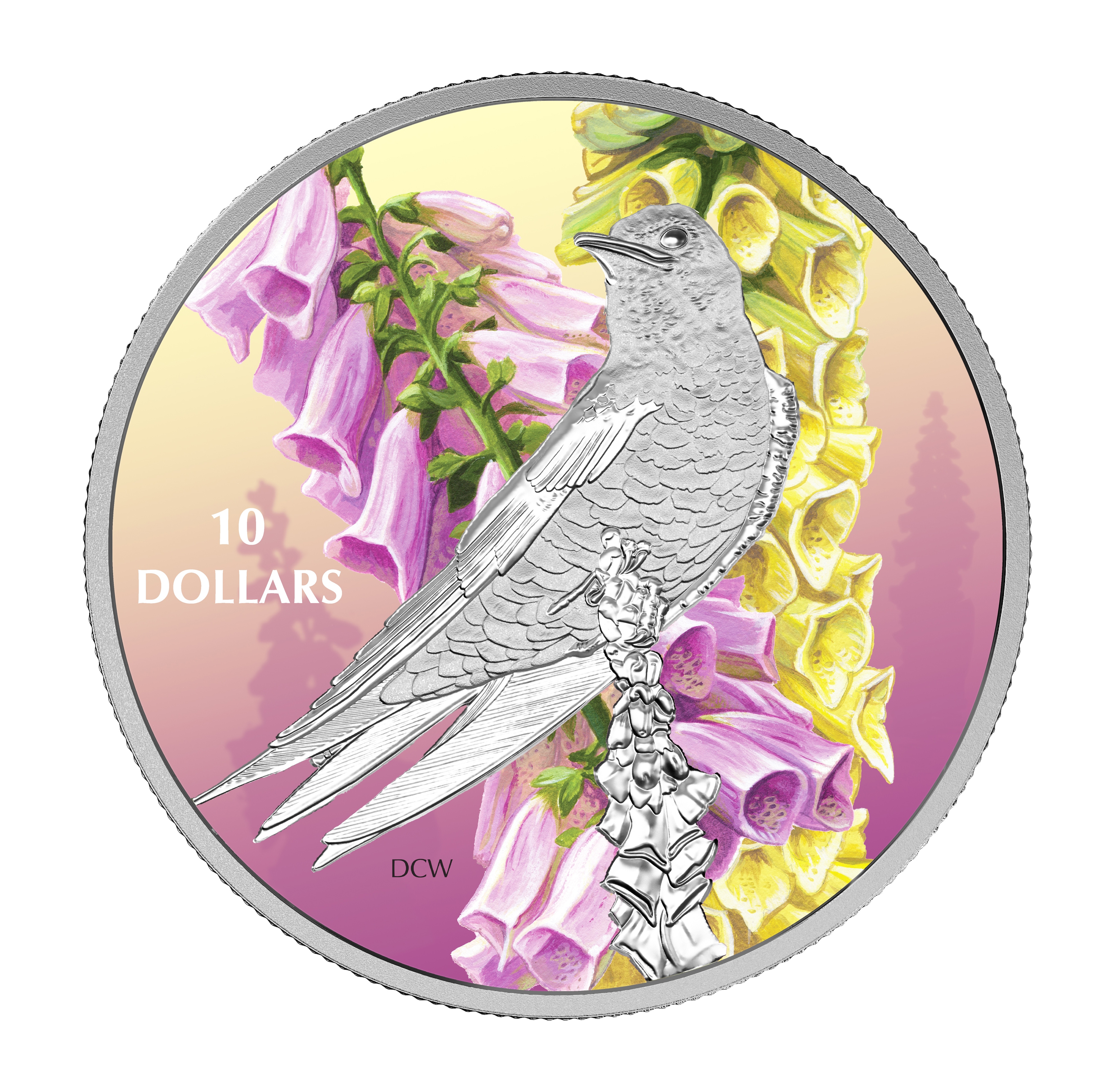 Set of Five 2017 $10 Birds Among Nature's Colours - Fine Silver