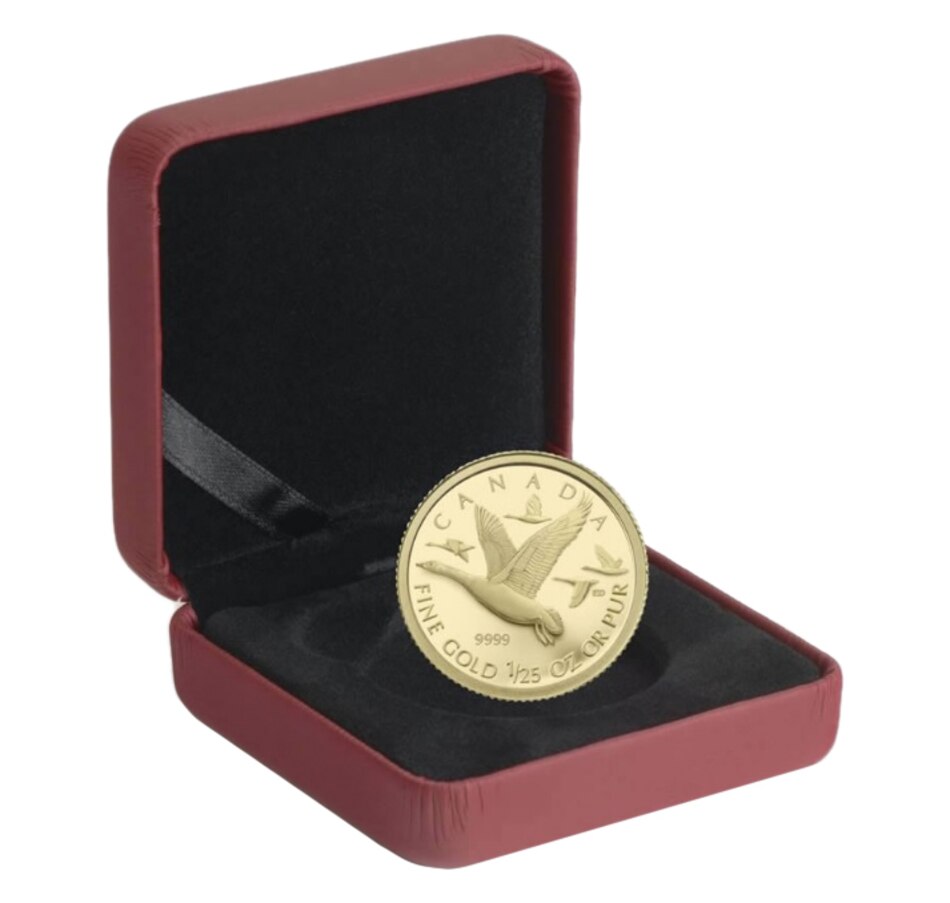 Image 667420_ALTMORE2.jpg, Product 667-420 / Price $189.95, 2011 1/25 Ounce Pure Gold Coin Canada Geese from Royal Canadian Mint (RCM) on TSC.ca's Coins department