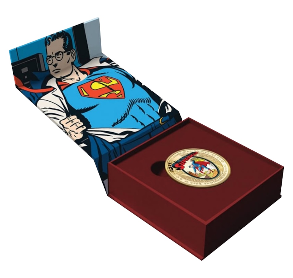 Image 667439_ALTMORE2.jpg, Product 667-439 / Price $2,499.95, 2013 $75 Gold Coin 75th Anniversary of Superman - The Early Years from Royal Canadian Mint (RCM) on TSC.ca's Coins department