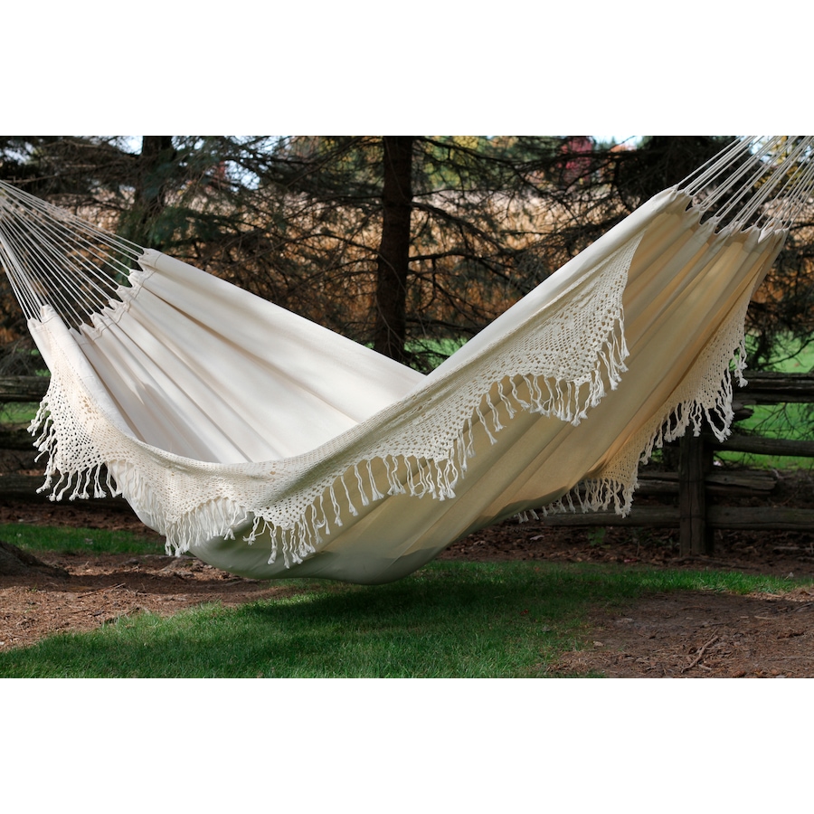 Image 667727_ALTMORE3.jpg, Product 667-727 / Price $144.99, Vivere Double Deluxe Brazilian Natural Hammock with Fringe from Vivere on TSC.ca's Home & Garden department
