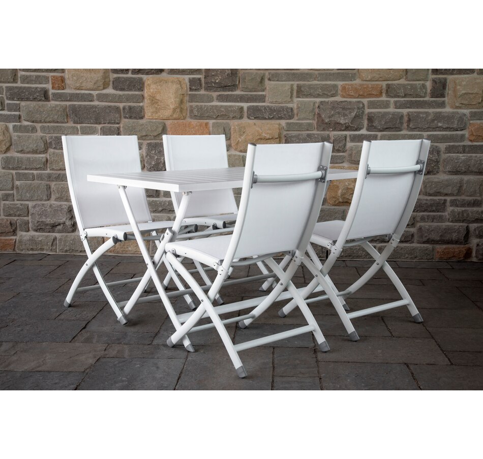 View Detail tsc.ca - Vivere 5-Piece Brunch Set with Aluminum Folding ... Portfolio Daryl