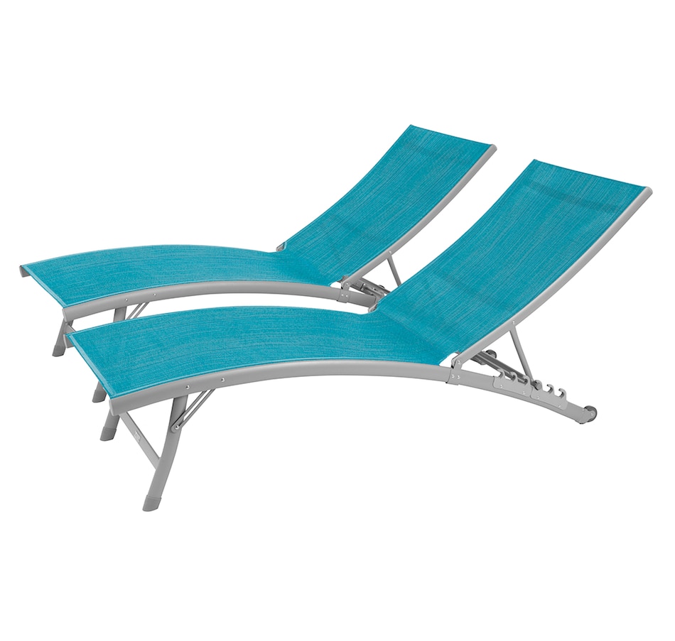 Image 667745_BLHWI.jpg, Product 667-745 / Price $449.99, Vivere Clearwater 6-Position Aluminum Lounger 2-Pack with Wheels from Vivere on TSC.ca's Home & Garden department