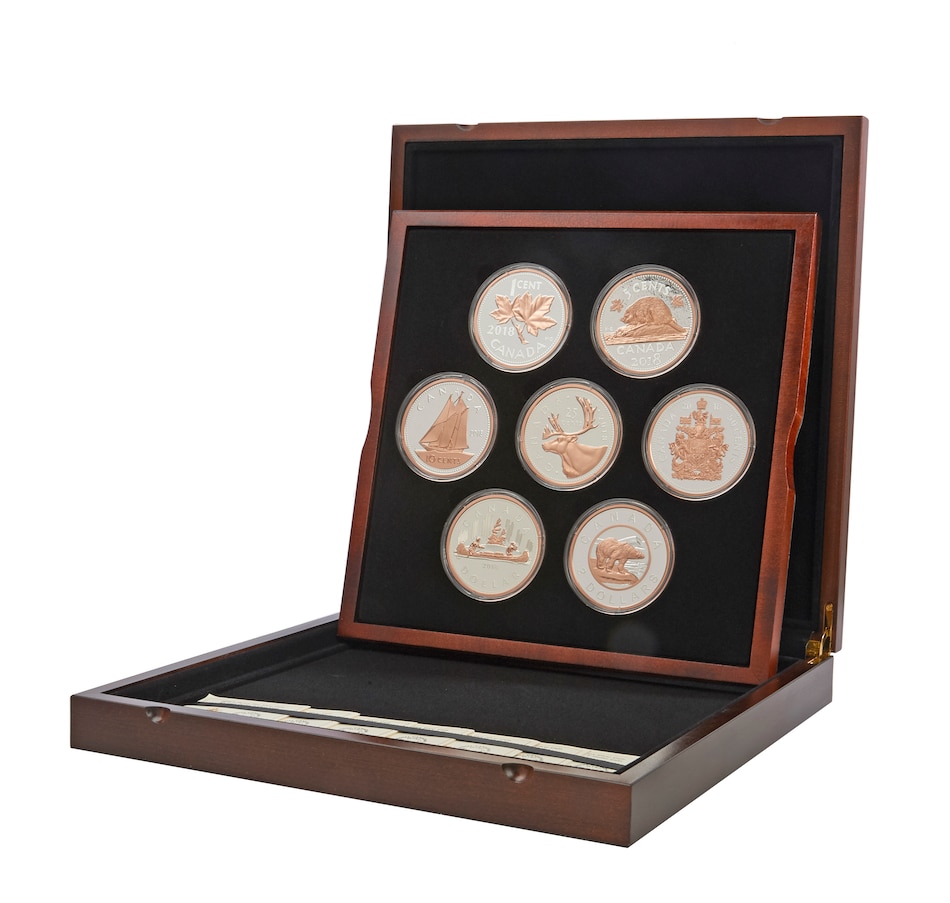 Image 667830.jpg, Product 667-830 / Price $4,795.00, Complete 2018 Big Coin Series Seven-Piece Proof Set from Royal Canadian Mint (RCM) on TSC.ca's Coins department