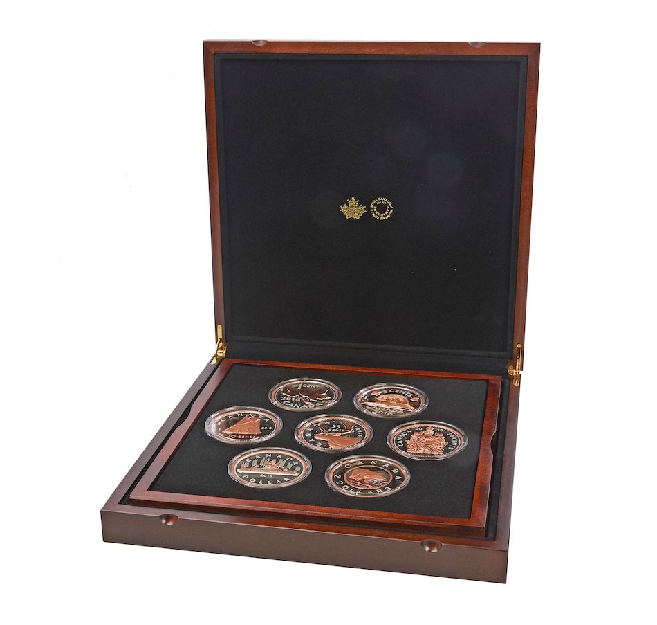 Image 667830_ALTMORE2.jpg, Product 667-830 / Price $4,795.00, Complete 2018 Big Coin Series Seven-Piece Proof Set from Royal Canadian Mint (RCM) on TSC.ca's Coins department