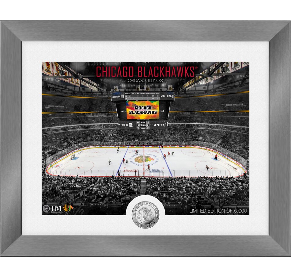 Image 667921.jpg, Product 667-921 / Price $104.99, Chicago Blackhawks Art Deco Silver Coin Photo Mint from Highland Mint on TSC.ca's Sports department