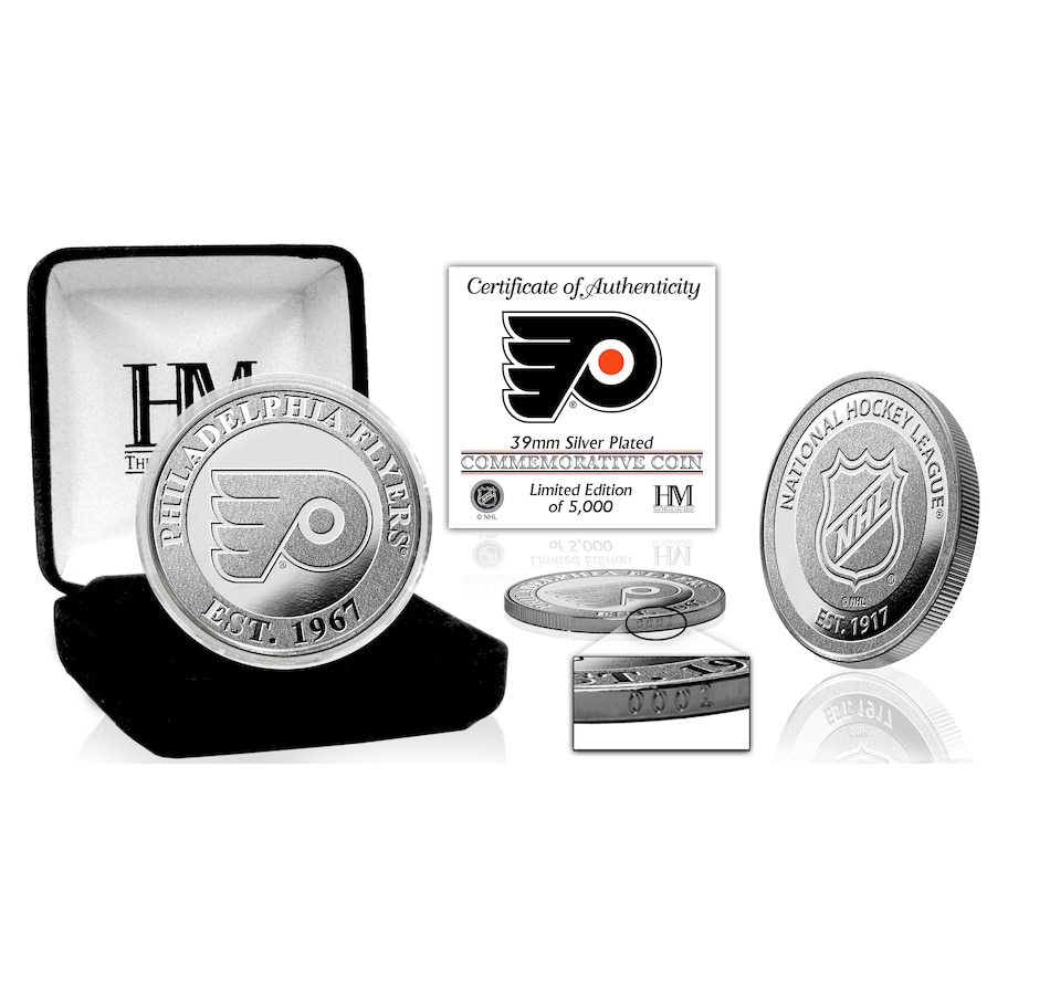 Image 667943.jpg, Product 667-943 / Price $66.99, Philadelphia Flyers Silver Mint Coin from Highland Mint on TSC.ca's Sports department