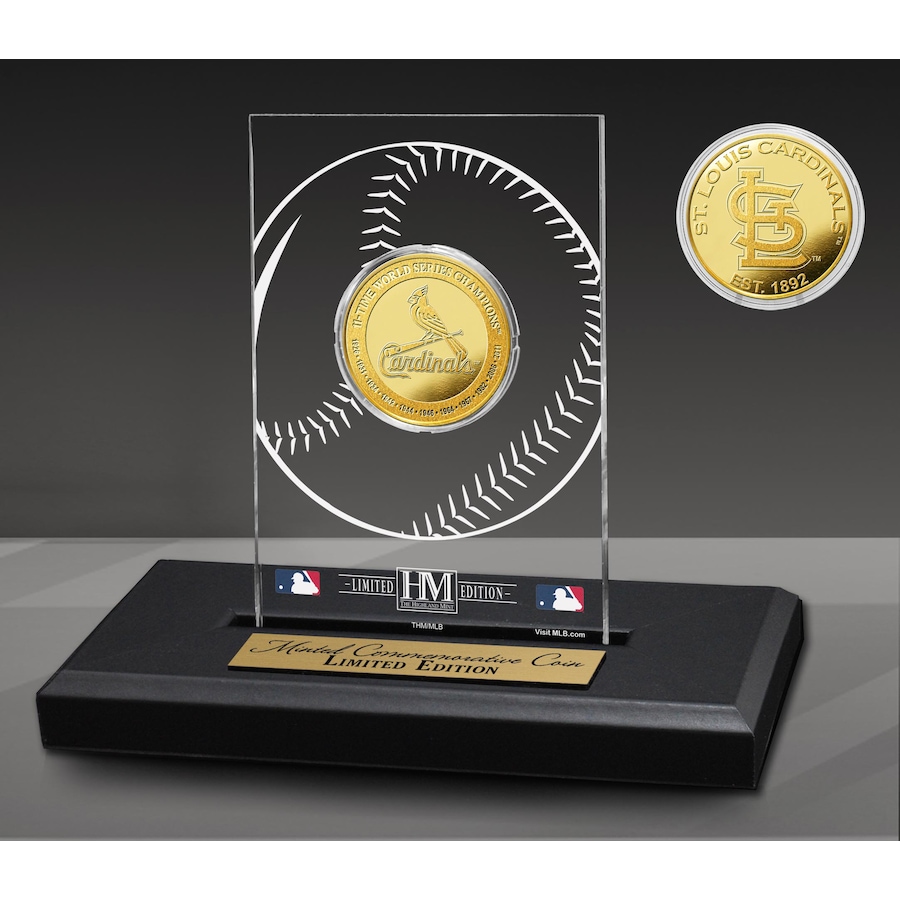 Image 667995.jpg, Product 667-995 / Price $109.99, St. Louis Cardinals 11-Time Champions Acrylic Gold Coin from Highland Mint on TSC.ca's Sports department