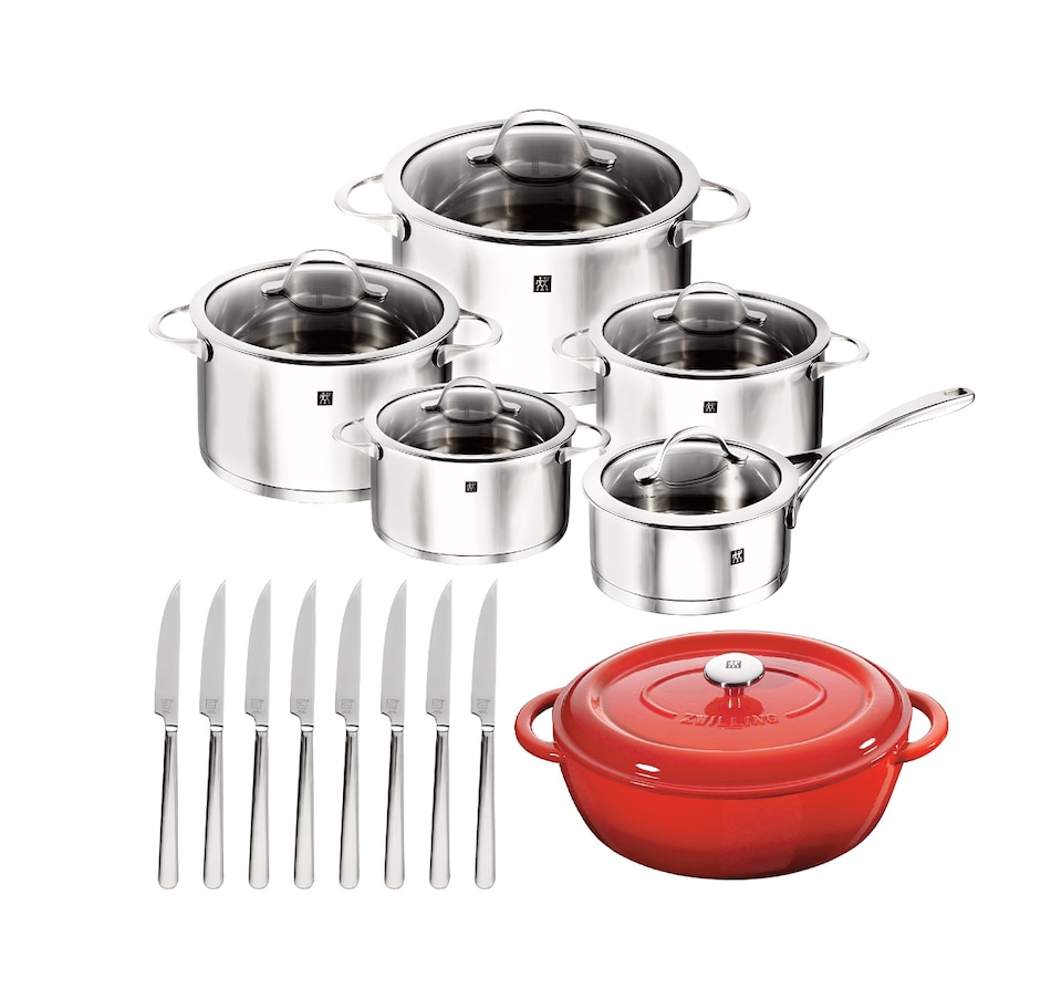  ZWILLING Cookware Set Essence, Silver, 4-Piece : Home & Kitchen