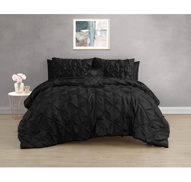 Beco Home Matte Satin Kiss Pleat 8-Piece Bed-in-a-Bag Comforter Set
