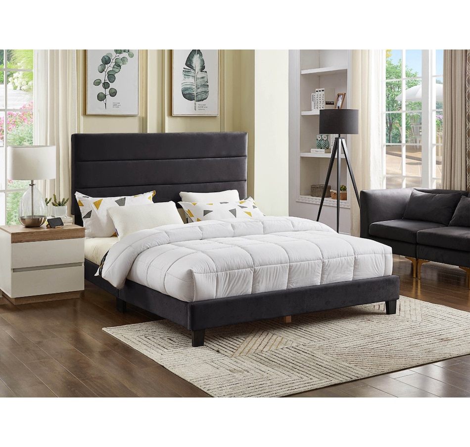 Image 670838_ALTMORE1.jpg, Product 670-838 / Price $374.99 - $454.99, Titus Adjustable Platform Velvet Bed from Titus Furniture on TSC.ca's Home & Garden department