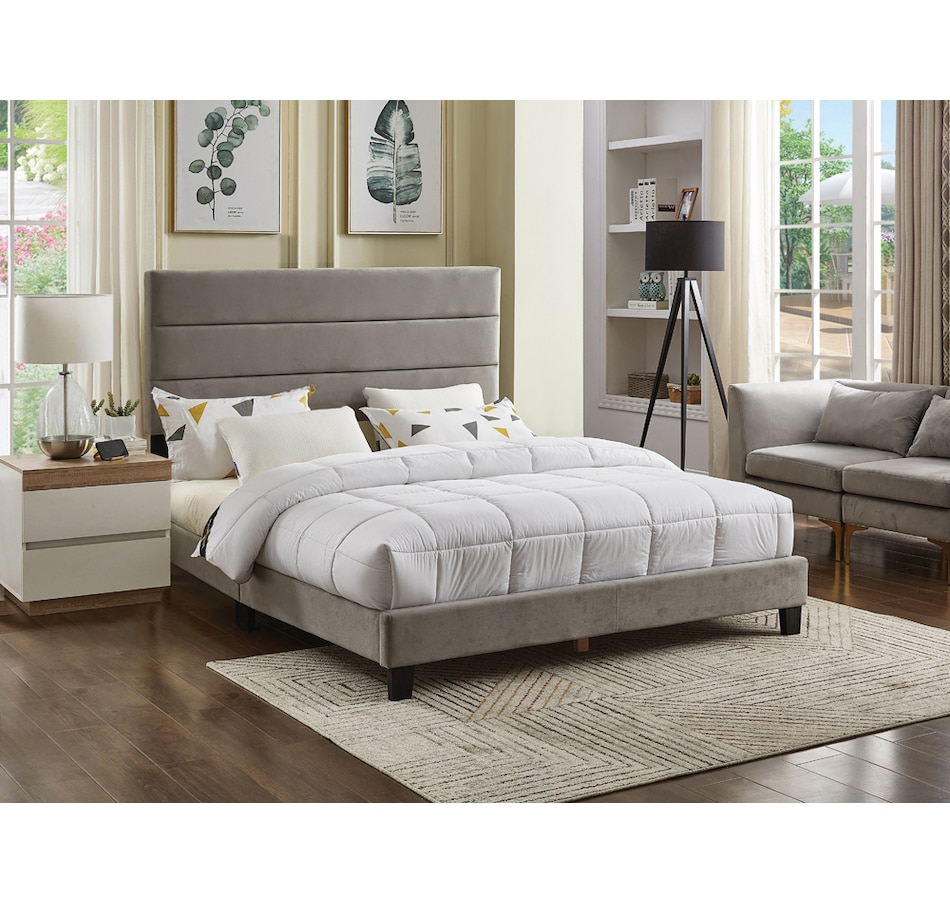 Image 670838_ALTMORE2.jpg, Product 670-838 / Price $374.99 - $454.99, Titus Adjustable Platform Velvet Bed from Titus Furniture on TSC.ca's Home & Garden department